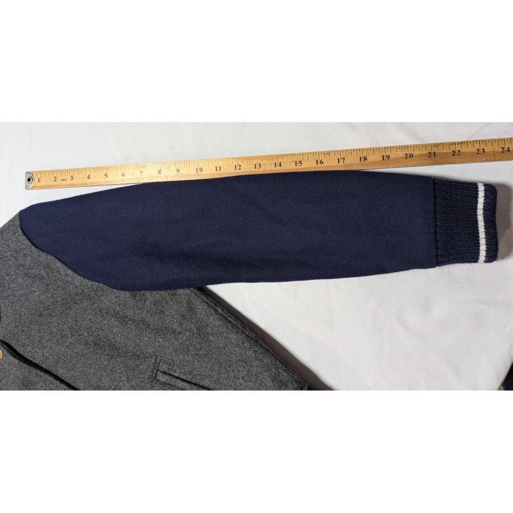 J. CREW Wool Varsity Letterman‎ Jacket Blue Gray - Women XS EUC - Picture 12 of 15